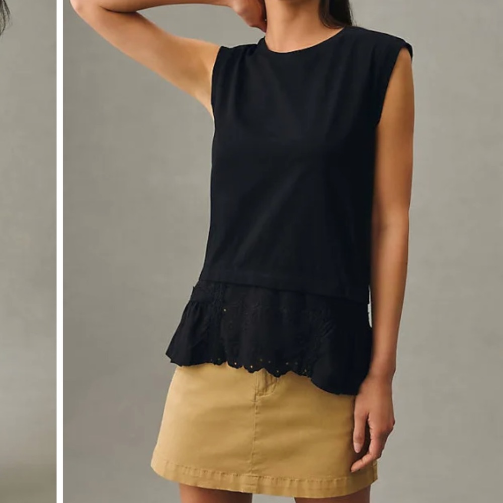 Anthropologie ruffle tank new without tag